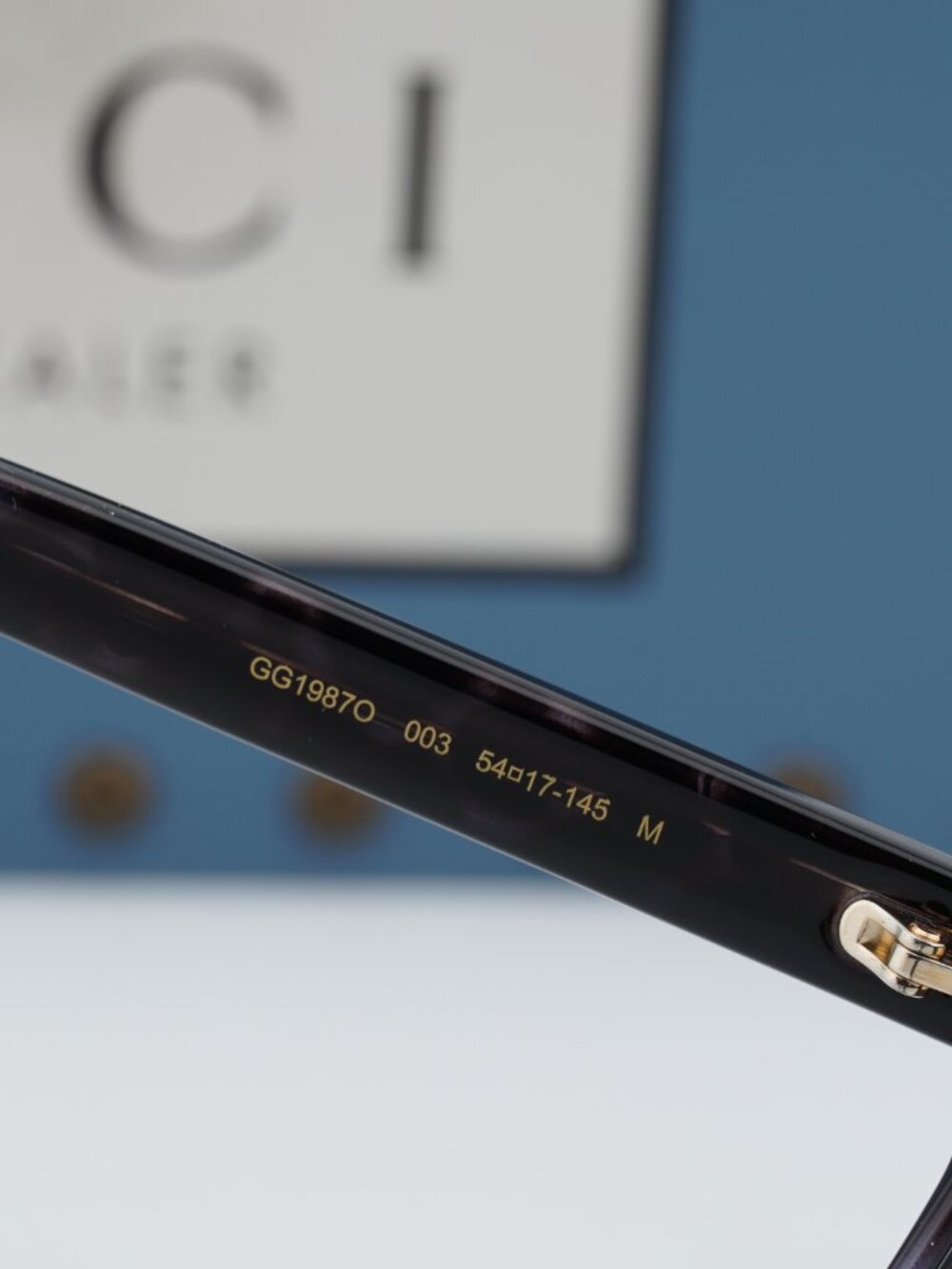 Gucci GG1987O 003 Square Eyeglasses - Dark Grey Havana - Picture 7 of 10
